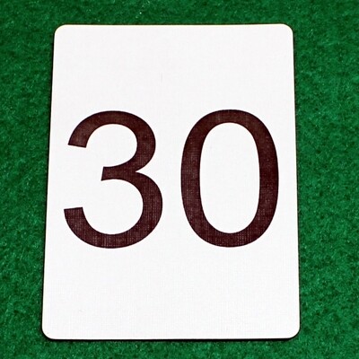 Number 30 - Custom Printed Bicycle Gaff Playing Card