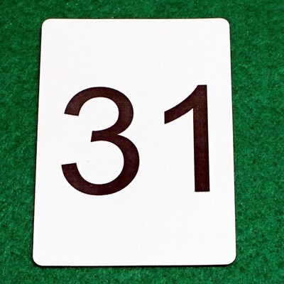 Number 31 - Custom Printed Bicycle Gaff Playing Card