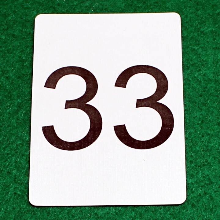 Number 33 - Custom Printed Bicycle Gaff Playing Card