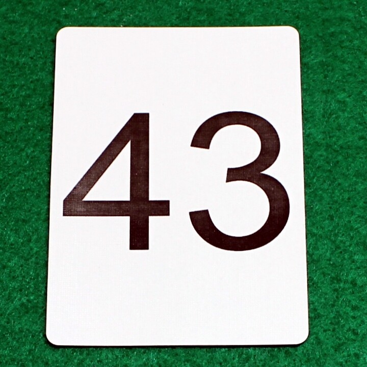Number 43 - Custom Printed Bicycle Gaff Playing Card