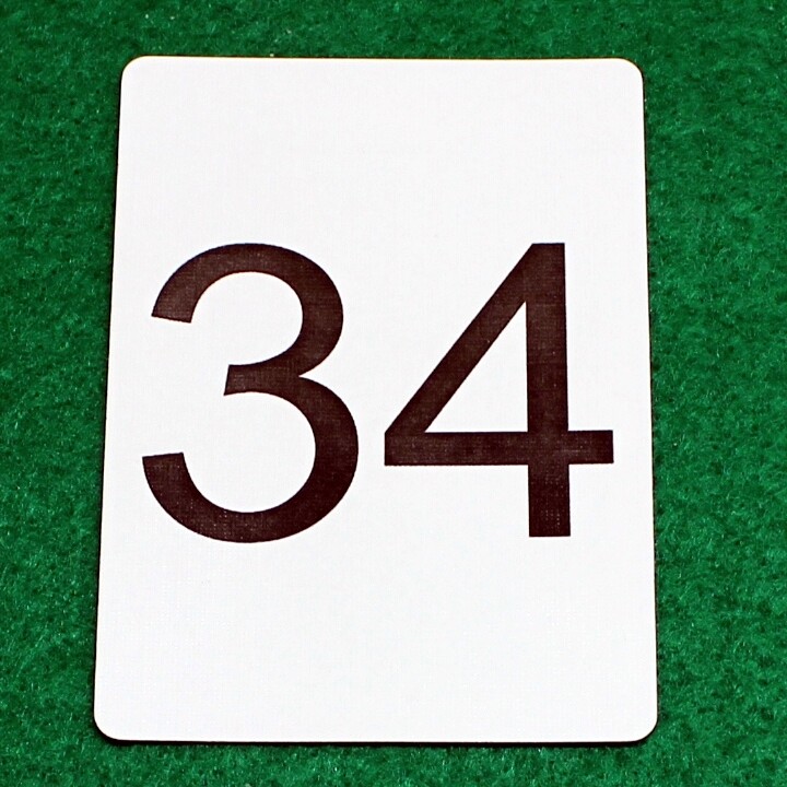 Number 34 - Custom Printed Bicycle Gaff Playing Card