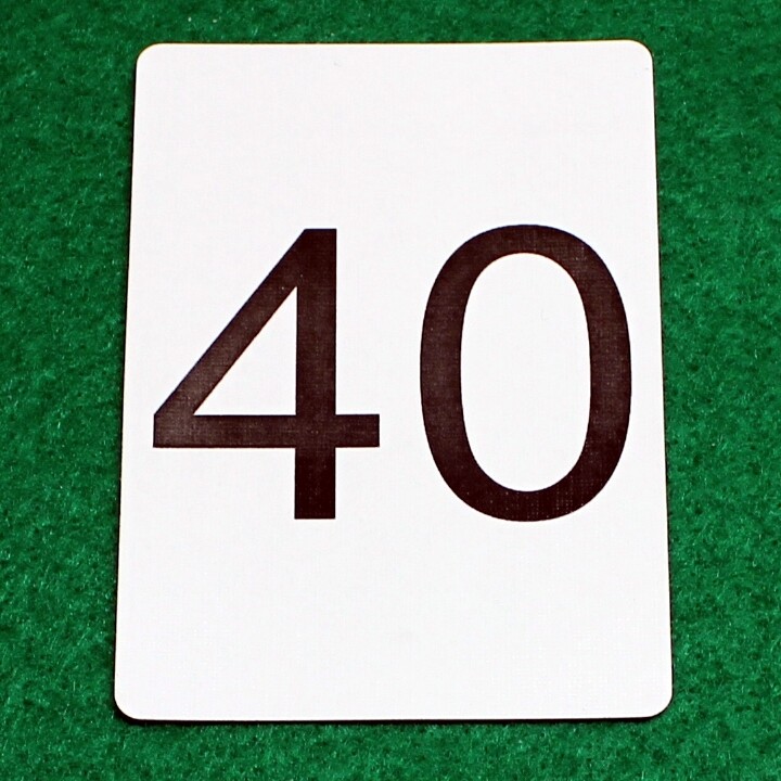 Number 40 - Custom Printed Bicycle Gaff Playing Card
