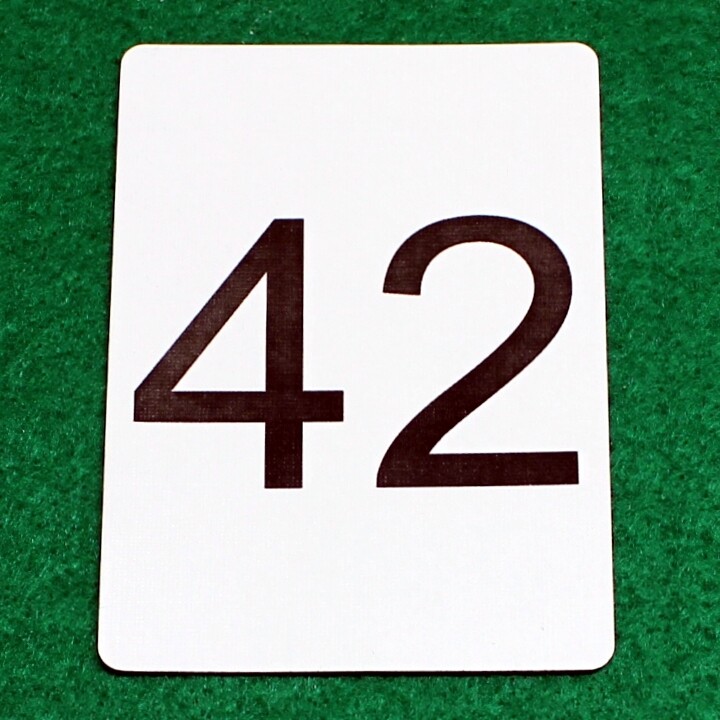 Number 42 - Custom Printed Bicycle Gaff Playing Card