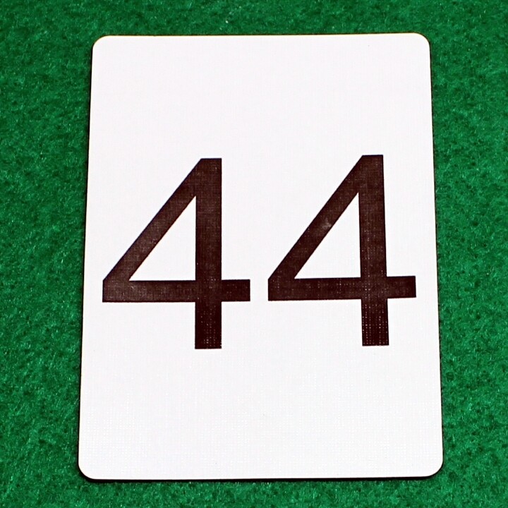 Number 44 - Custom Printed Bicycle Gaff Playing Card