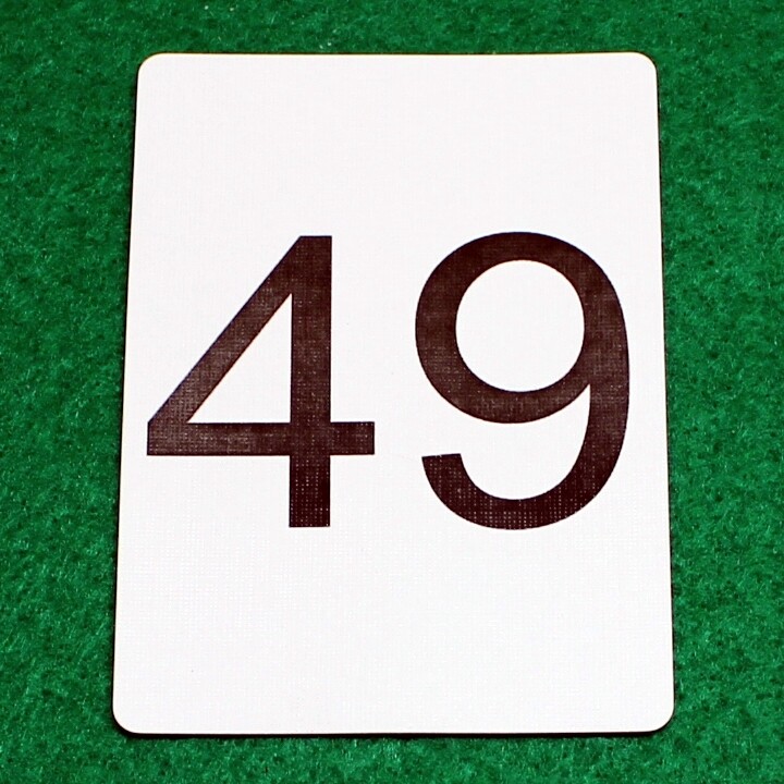 Number 49 - Custom Printed Bicycle Gaff Playing Card