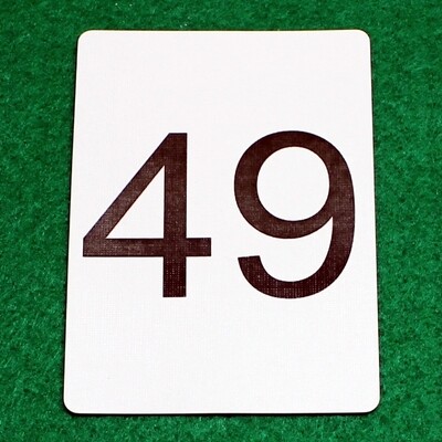 Number 49 - Custom Printed Bicycle Gaff Playing Card