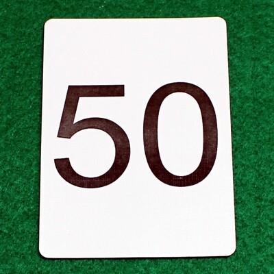 Number 50 - Custom Printed Bicycle Gaff Playing Card