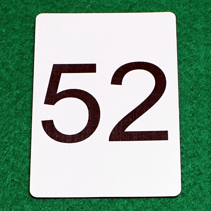 Number 52 - Custom Printed Bicycle Gaff Playing Card