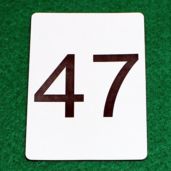 Number 47 - Custom Printed Bicycle Gaff Playing Card