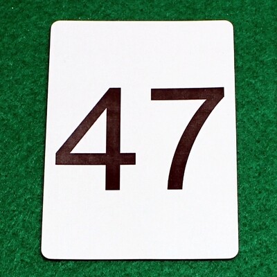 Number 47 - Custom Printed Bicycle Gaff Playing Card