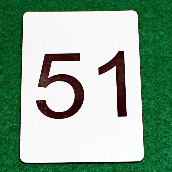 Number 51 - Custom Printed Bicycle Gaff Playing Card