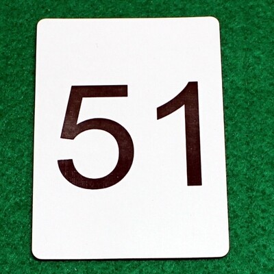 Number 51 - Custom Printed Bicycle Gaff Playing Card