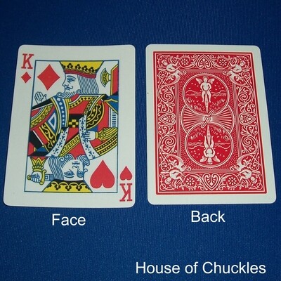 King of Diamonds / Hearts - Half &amp; Half Diagonal - OFFICIAL - Red Back Bicycle Gaff Playing Card