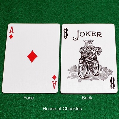 Ace of Diamonds / BW Joker - Double Face - OFFICIAL - Bicycle Gaff Playing Card