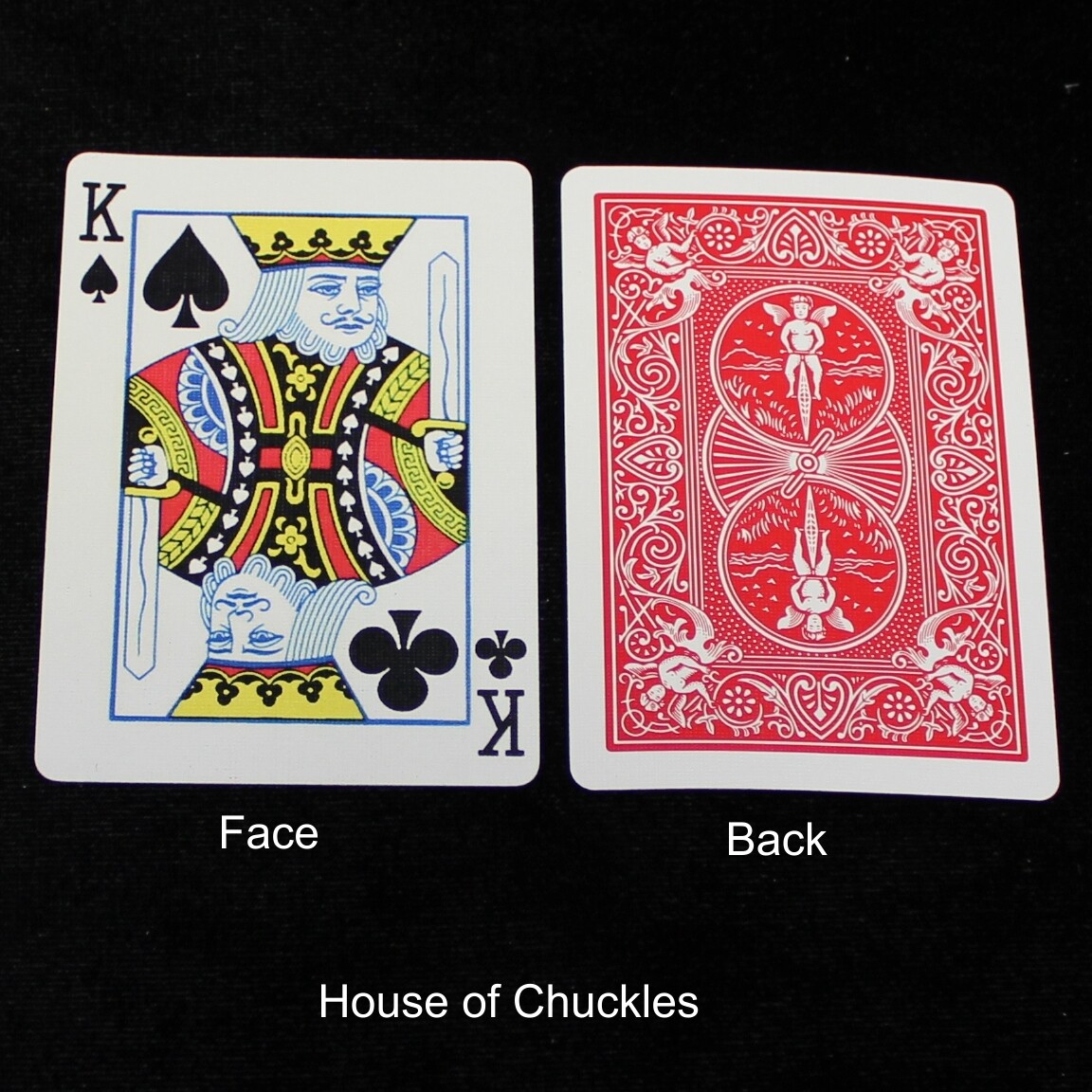 King of Spades / Clubs - Mis-Indexed - OFFICIAL - Red Back Bicycle Gaff Playing Card