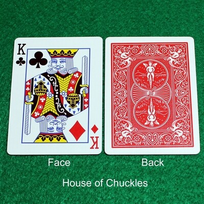 King of Clubs / Diamonds - Mis-Indexed - OFFICIAL - Red Back Bicycle Gaff Playing Card