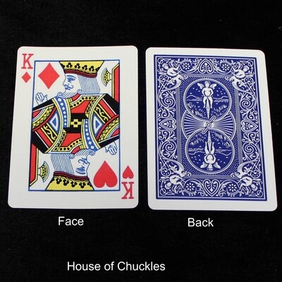 King of Diamonds / Hearts - Mis-Indexed - OFFICIAL - Blue Back Bicycle Gaff Playing Card