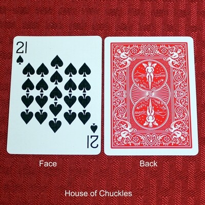 21 of Spades - OFFICIAL - Red Back Bicycle Gaff Playing Card