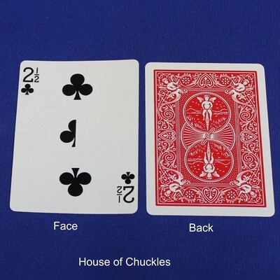 2 1/2 of Clubs - OFFICIAL - Red Back Bicycle Gaff Playing Card