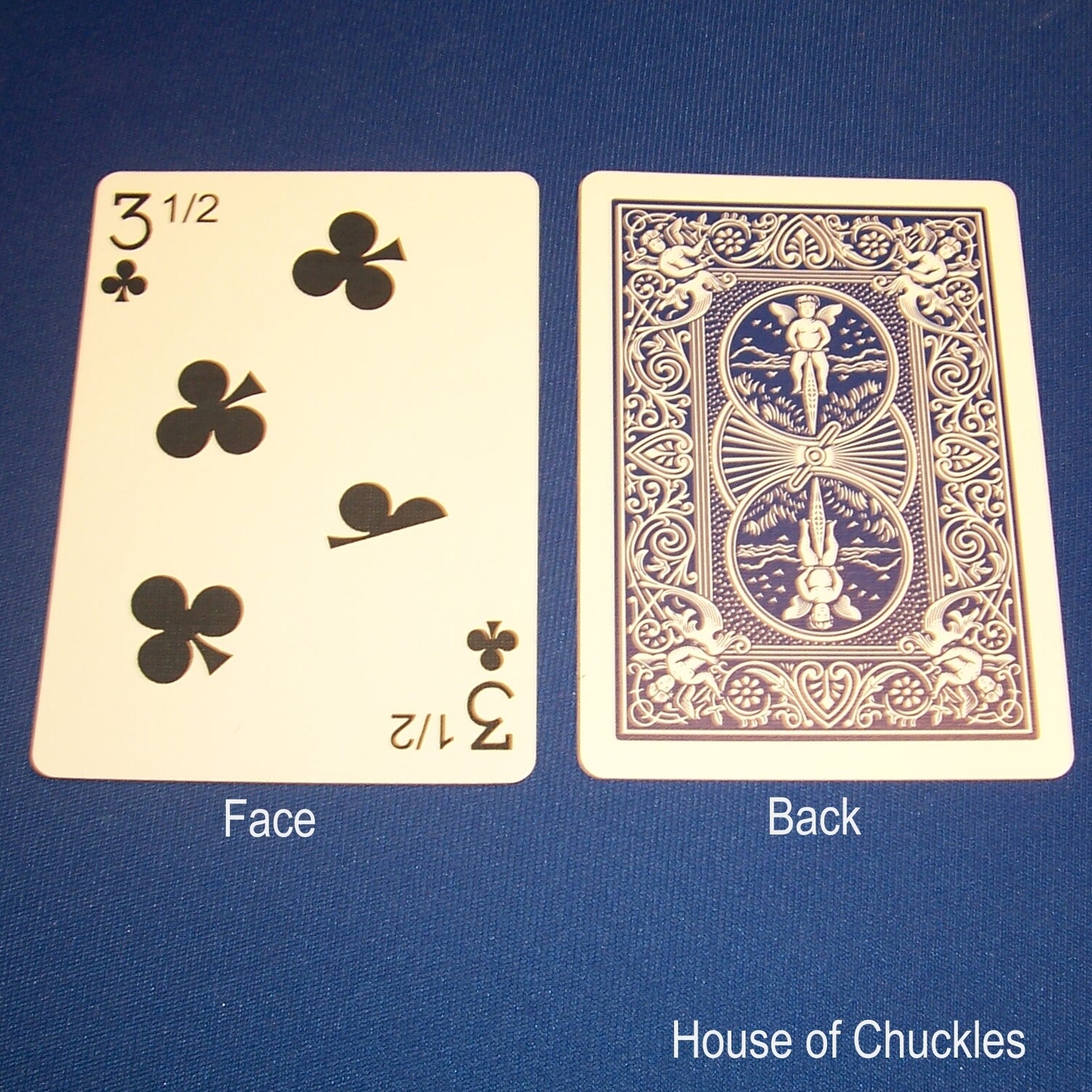 3 1/2 of Clubs - OFFICIAL - Blue Back Bicycle Gaff Playing Card