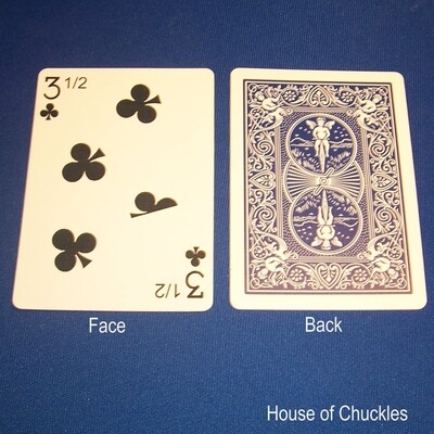 3 1/2 of Clubs - OFFICIAL - Blue Back Bicycle Gaff Playing Card