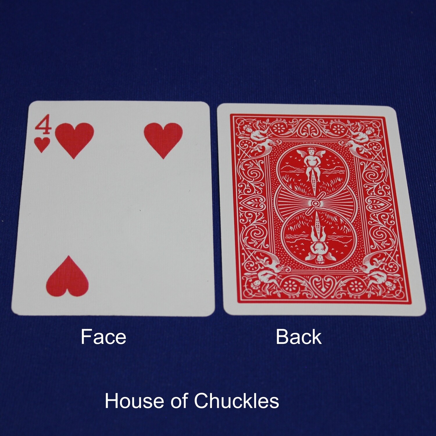 4 of Hearts Missing Pip - OFFICIAL - Red Back Bicycle Gaff Playing Card