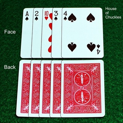 Clip Card - OFFICIAL - Red Bicycle Maiden Back. Gaff Playing Card
