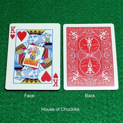 King of Hearts Reveals Happy Birthday - OFFICIAL - Red Back Bicycle Gaff Playing Card
