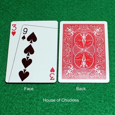 3 of Hearts Overlap 9 of Spades - OFFICIAL - Red Bicycle Gaff Playing Card