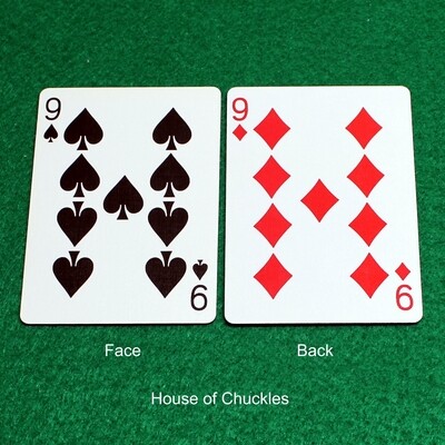 9 of Spades / 9 of Diamonds - Double Face - OFFICIAL - Red Bicycle Gaff Playing Card