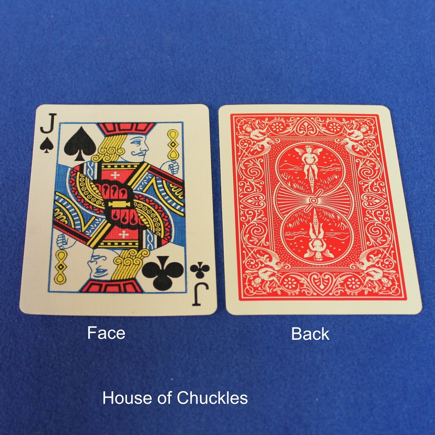 Jack of Spades / Clubs - Mis-Indexed - OFFICIAL - Red Back Bicycle Gaff Playing Card