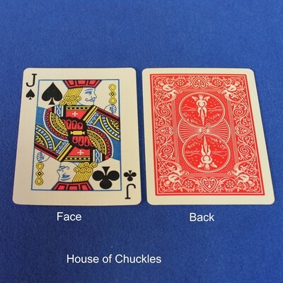 Jack of Spades / Clubs - Mis-Indexed - OFFICIAL - Red Back Bicycle Gaff Playing Card