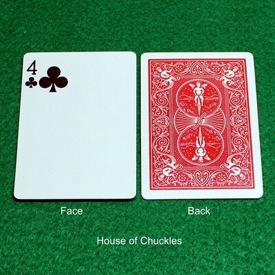 4 of Clubs Missing 3 Pips - OFFICIAL - Bicycle Gaff Playing Card