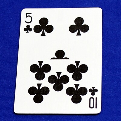 5 of Clubs / 10 - Half &amp; Half Horizontal - Custom Printed Bicycle Gaff Playing Card