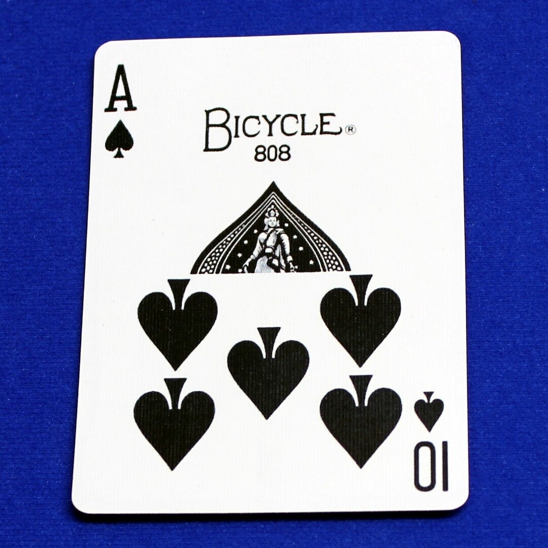 Ace of Spades / 10 - Half &amp; Half Horizontal - Custom Printed Bicycle Gaff Playing Card