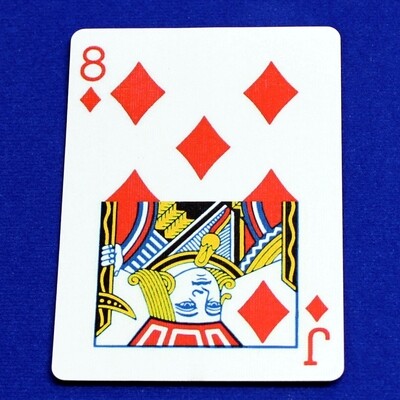 8 of Diamonds / Jack - Half &amp; Half Horizontal - Custom Printed Bicycle Gaff Playing Card