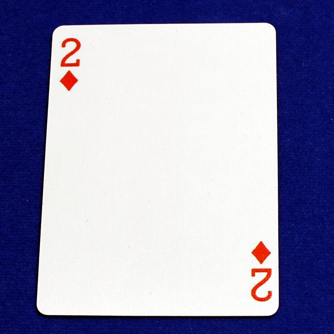 2 of Diamonds - Corner Index Pips Only - Custom Printed Bicycle Gaff Playing Card