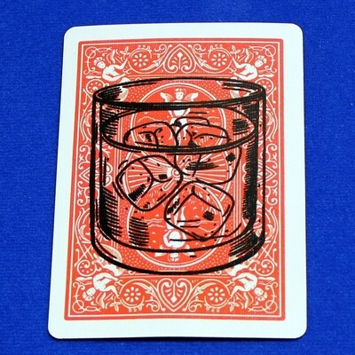 Highball Large on Red Back - Custom Printed Bicycle Gaff Playing Card