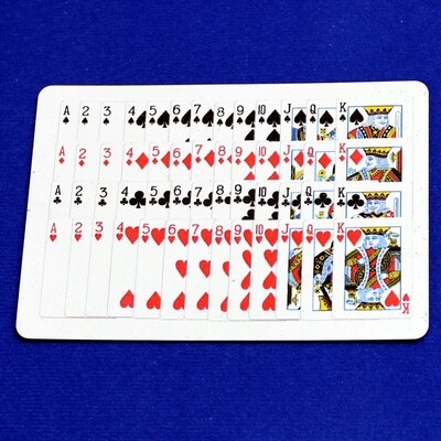 52 on 1 Landscape #3 - Bicycle, Custom Printed Gaff Playing Card - RED