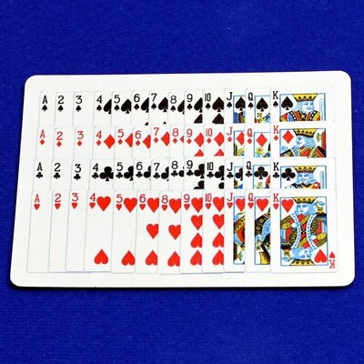 52 on 1 Landscape, Missing 7 of Hearts - Bicycle, Custom Printed Gaff Playing Card - RED