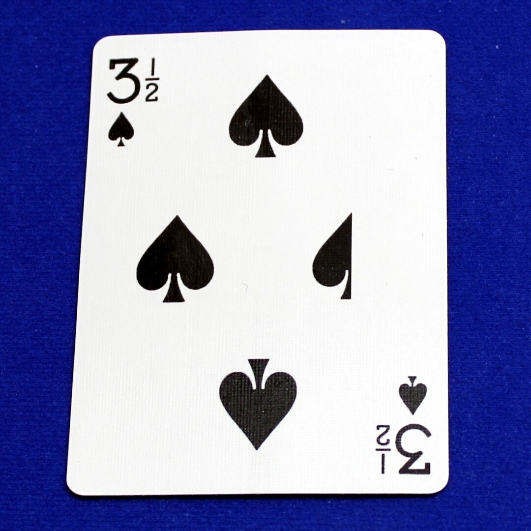 3 1/2 of Spades - Bicycle, Custom Printed Gaff Playing Card