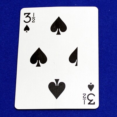3 1/2 of Spades - Bicycle, Custom Printed Gaff Playing Card