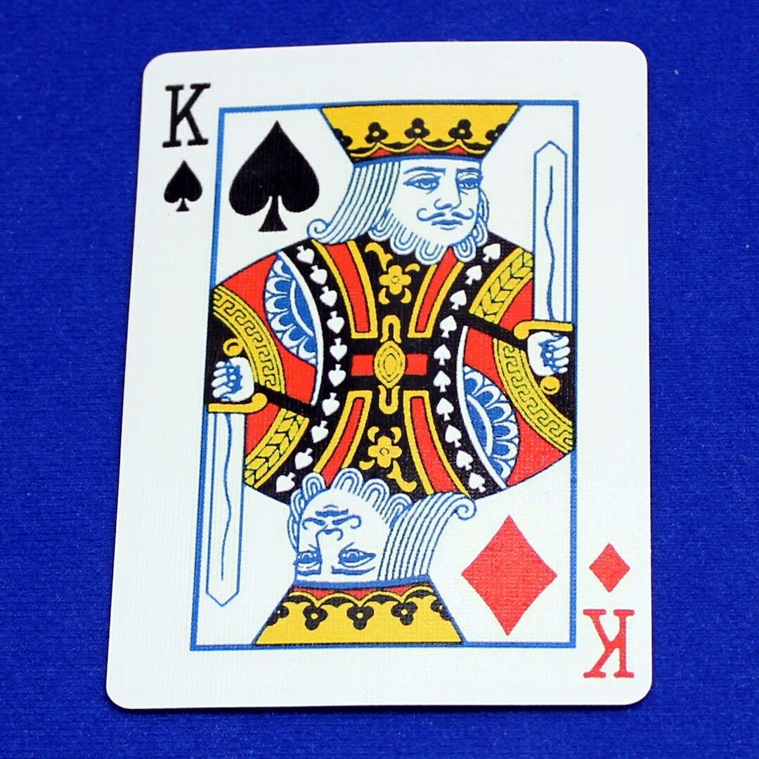 King of Spades / Diamonds - Mis-Indexed - Bicycle, Custom Printed Gaff Playing Card