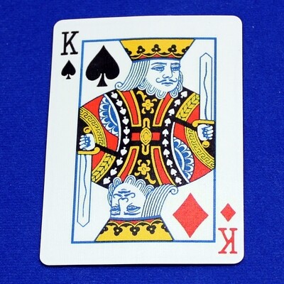 King of Spades / Diamonds - Mis-Indexed - Bicycle, Custom Printed Gaff Playing Card