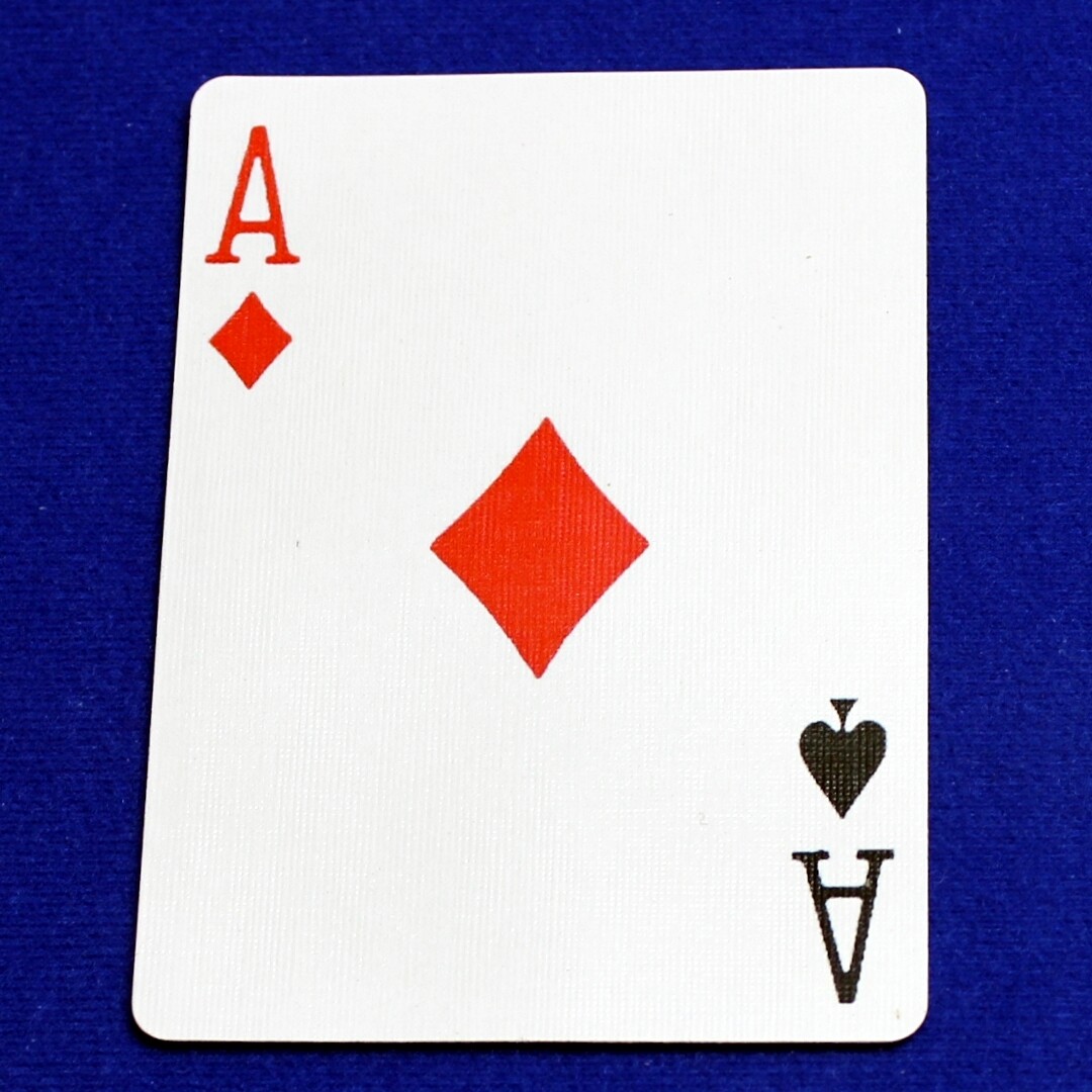 Ace of Diamonds / Ace of Spades - Large Print - Mis-Indexed - Custom Printed Bicycle Gaff Playing Card