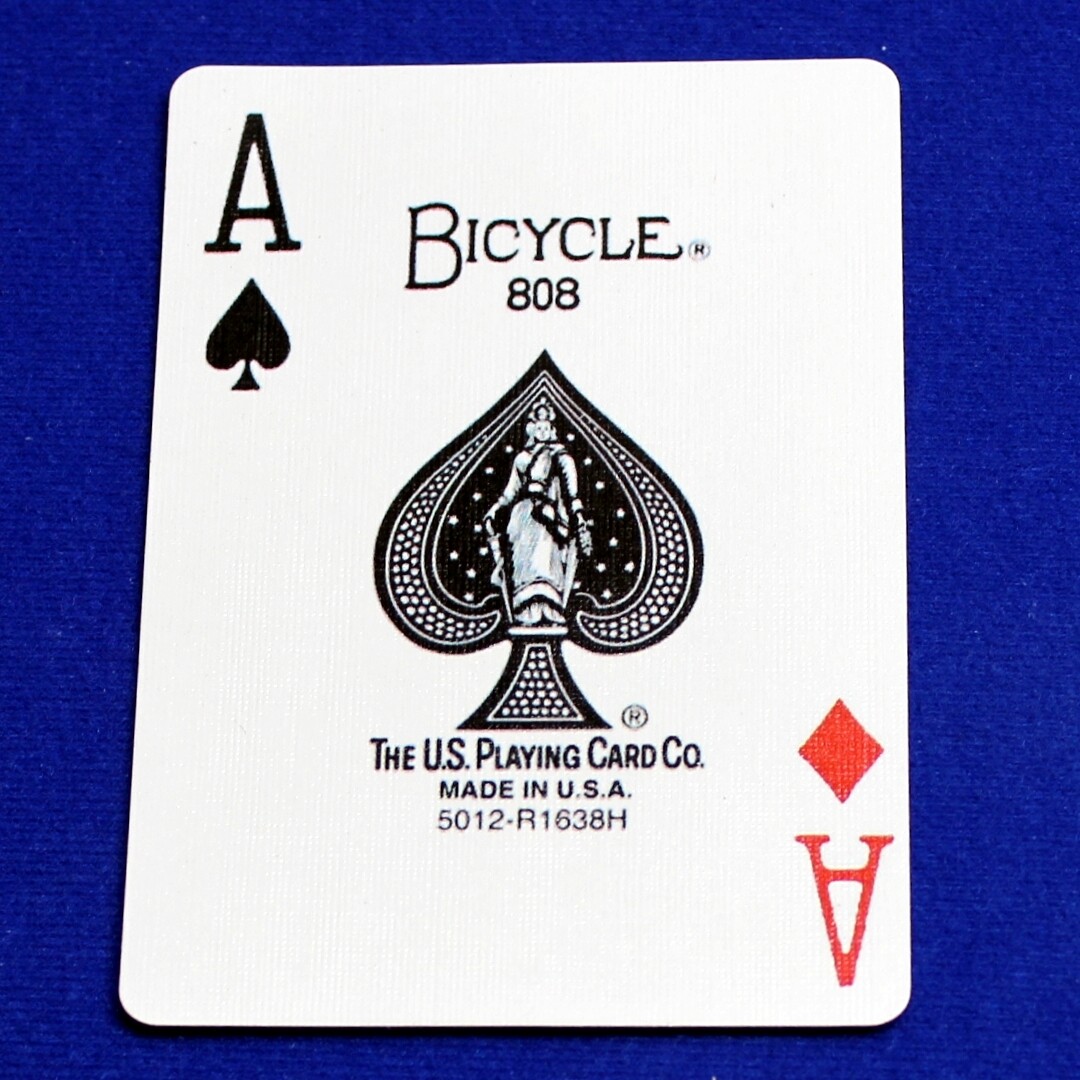 Ace of Spades / Ace of Diamonds - Large Print - Mis-Indexed - Custom Printed Bicycle Gaff Playing Card