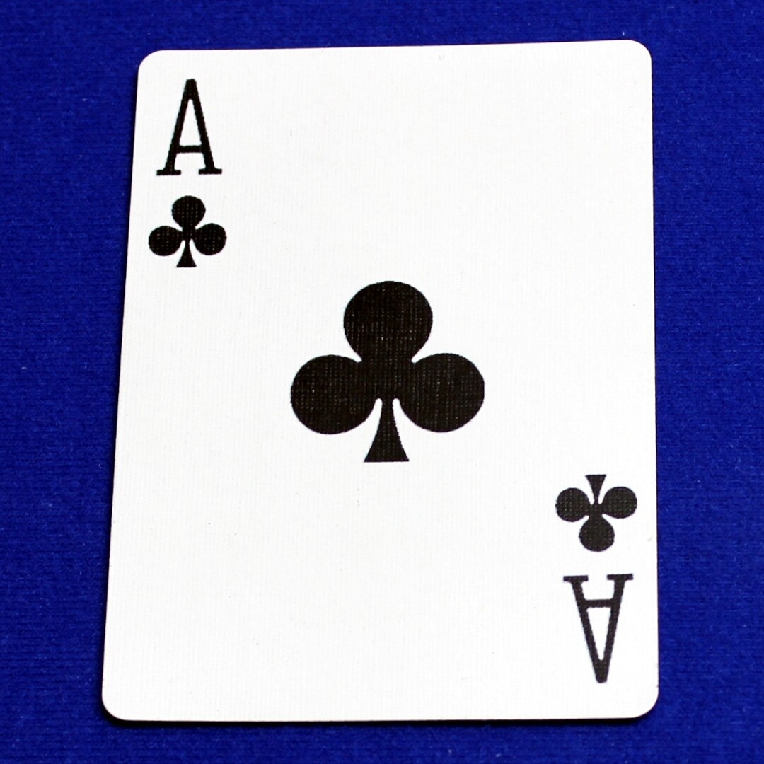 Ace of Clubs - Large Print - Custom Printed Bicycle Gaff Playing Card