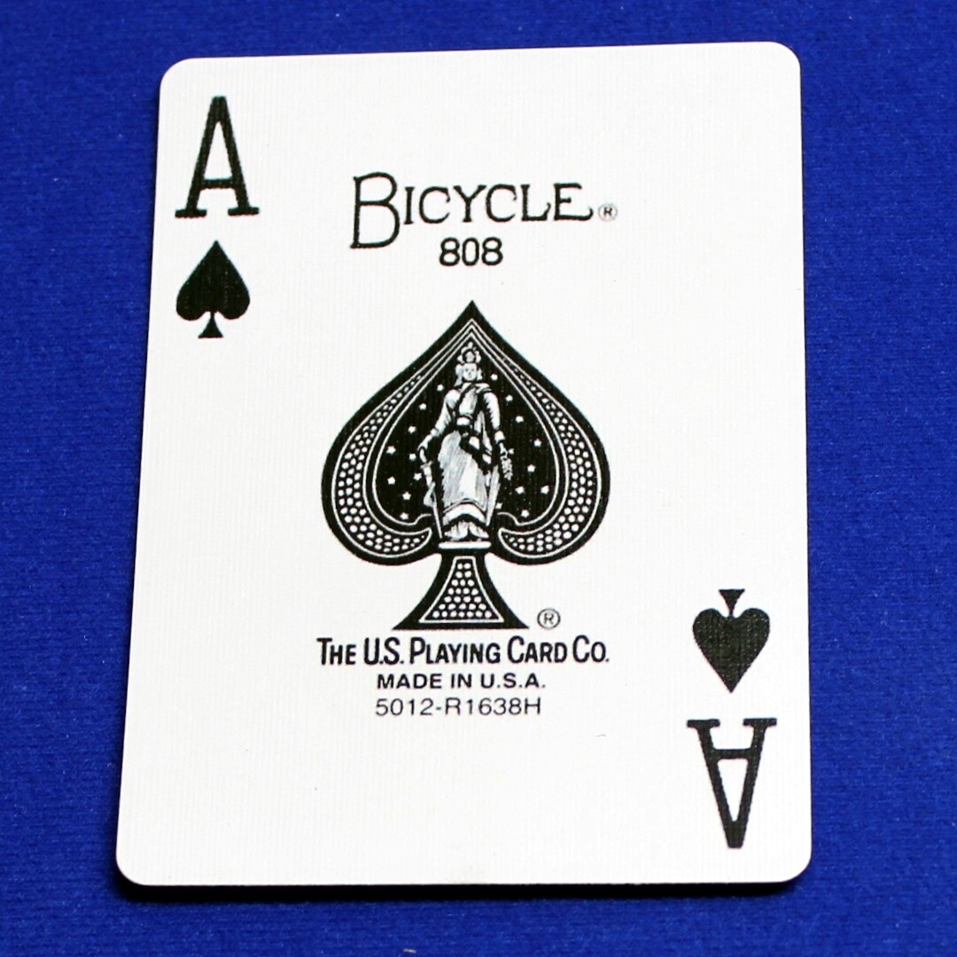 Ace of Spades - Large Print - Custom Printed Bicycle Gaff Playing Card