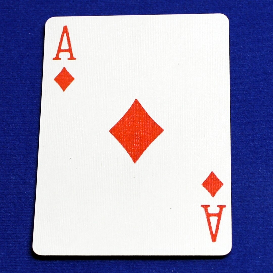 Ace of Diamonds - Large Print - Custom Printed Bicycle Gaff Playing Card