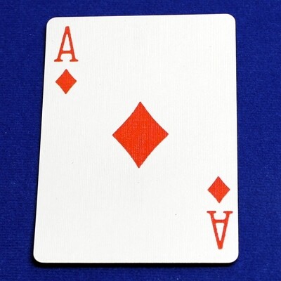 Ace of Diamonds - Large Print - Custom Printed Bicycle Gaff Playing Card
